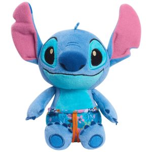 Pelúcia Stitch 19 cm de Altura Feito com Tecidos Macios de Luxo para Crianças Acima de 2 Anos Just Play Azul
