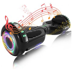 Hoverboard SIMATE Preto 65" com Bluetooth Luzes LED e Certificação UL2272 – Até 128 km/h Autonomia de 128 km