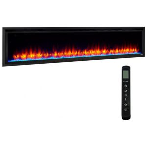 Lareira Elétrica Linear SimpliFire Allusion Platinum de 18288 cm Preta