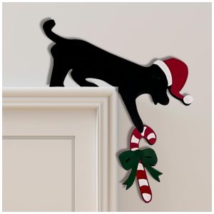 Enfeite de Porta de Natal com Tema Divertido de Boneco de Neve e Papai Noel - Decoração para Casa Festiva para Portas Janelas e Paredes - Sanmtang