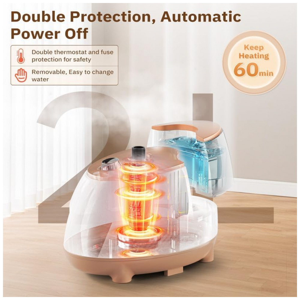 HAPAIS: Vaporizador de Roupas com 1800W de Potência e Design Duplo Ajustável, Modos de Passar a Ferro e Vaporização em Pé e Pendurado, 10 Modos de Pas - Imagem 5