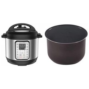 Panela de Pressão Elétrica 9 em 1 6L com Painel de LED e Panela Revestida de Cerâmica 110V Instant Pot Prata