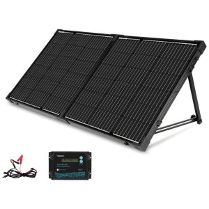Painel Solar Monocristalino portátil à prova dágua 100W 12V 2 unidades RENOGY RNG KIT STCS 100D VOY20 Preto