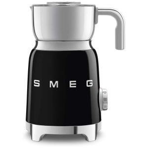 Espumador de Leite SMEG Retro 50s Style com 2 Discos 6 Programas Pré-Definidos de Espuma Quente ou Fria e Aquecimento por Indução Preto 600ml