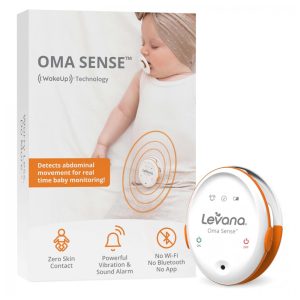 Monitor de Movimento Abdominal do Bebê Sono e com Tecnologia de Despertar Levana Oma Laranja
