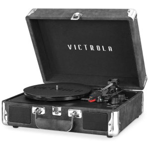 Vitrola Toca Discos 3 Velocidades com Bluetooth 45 RPM 110v VICTROLA VSC 550BT GRY Preto