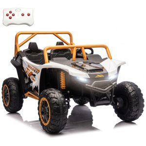 Carro Elétrico Infantil Arctic Cat UTV 24V Preto XXXL 2 Lugares com Controle Remoto Bluetooth Luzes LED e Suspensão Premium