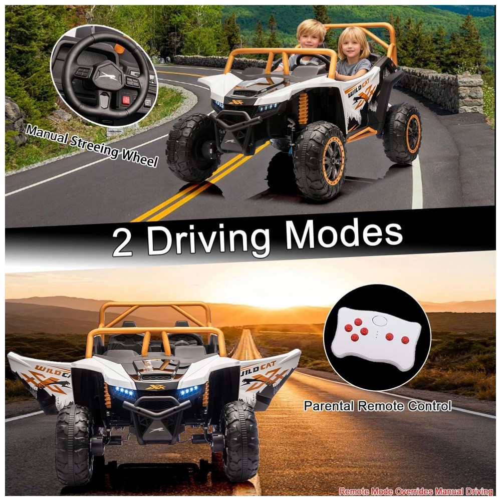 Carro Elétrico Infantil Arctic Cat UTV 24V Preto XXXL 2 Lugares com Controle Remoto, Bluetooth, Luzes LED e Suspensão Premium - Imagem 5