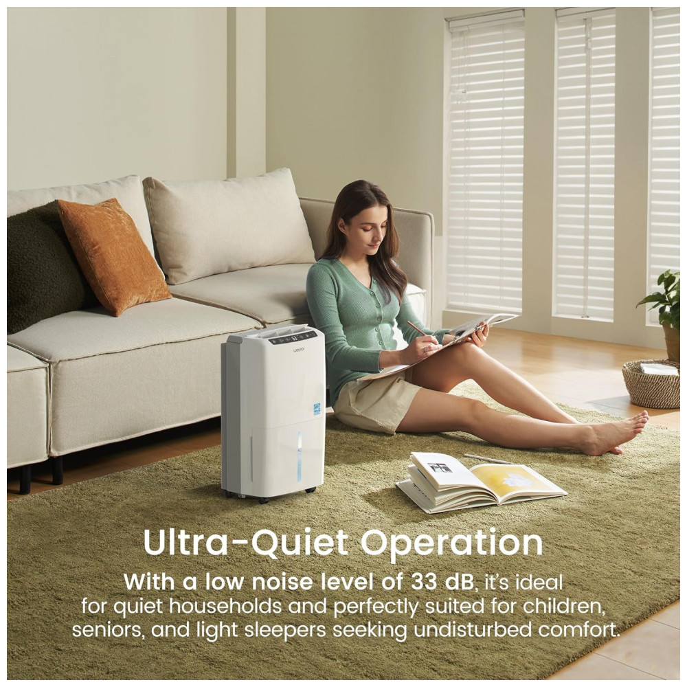 Waykar 16 litros 2025 Desumidificador de Energia Mais Eficiente Energy Star para até 204,4 m2 para Casa e porão com Drenagem Automática - Imagem 5