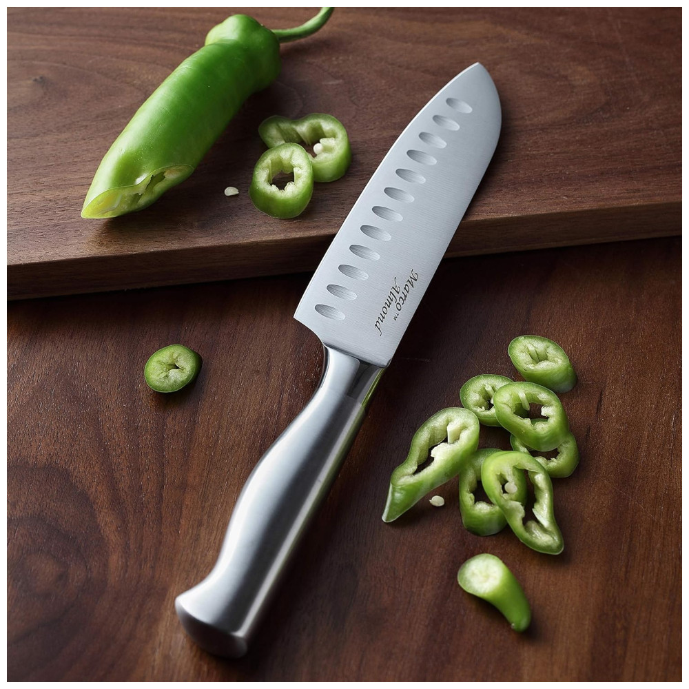 Conjunto de Facas Amêndoa 14 Peças Aço Inoxidável MARCO ALMOND KYA28 Prateado - Imagem 6