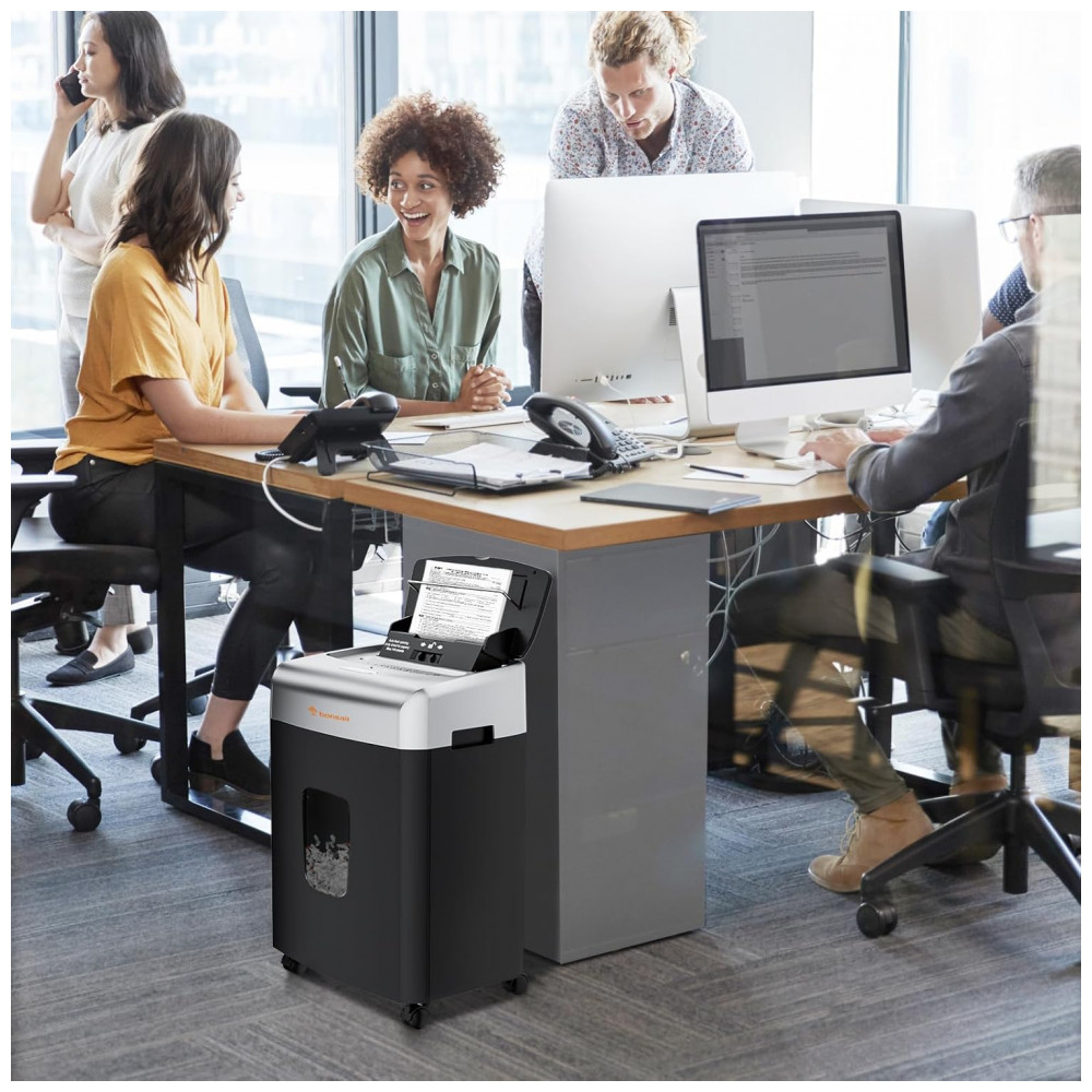 Triturador de Papel Bonsaii para Escritório 110 Folhas Autofeed para Uso Residencial Triturador de Alta Capacidade por 30 Minutos com Corte Micro - Imagem 8