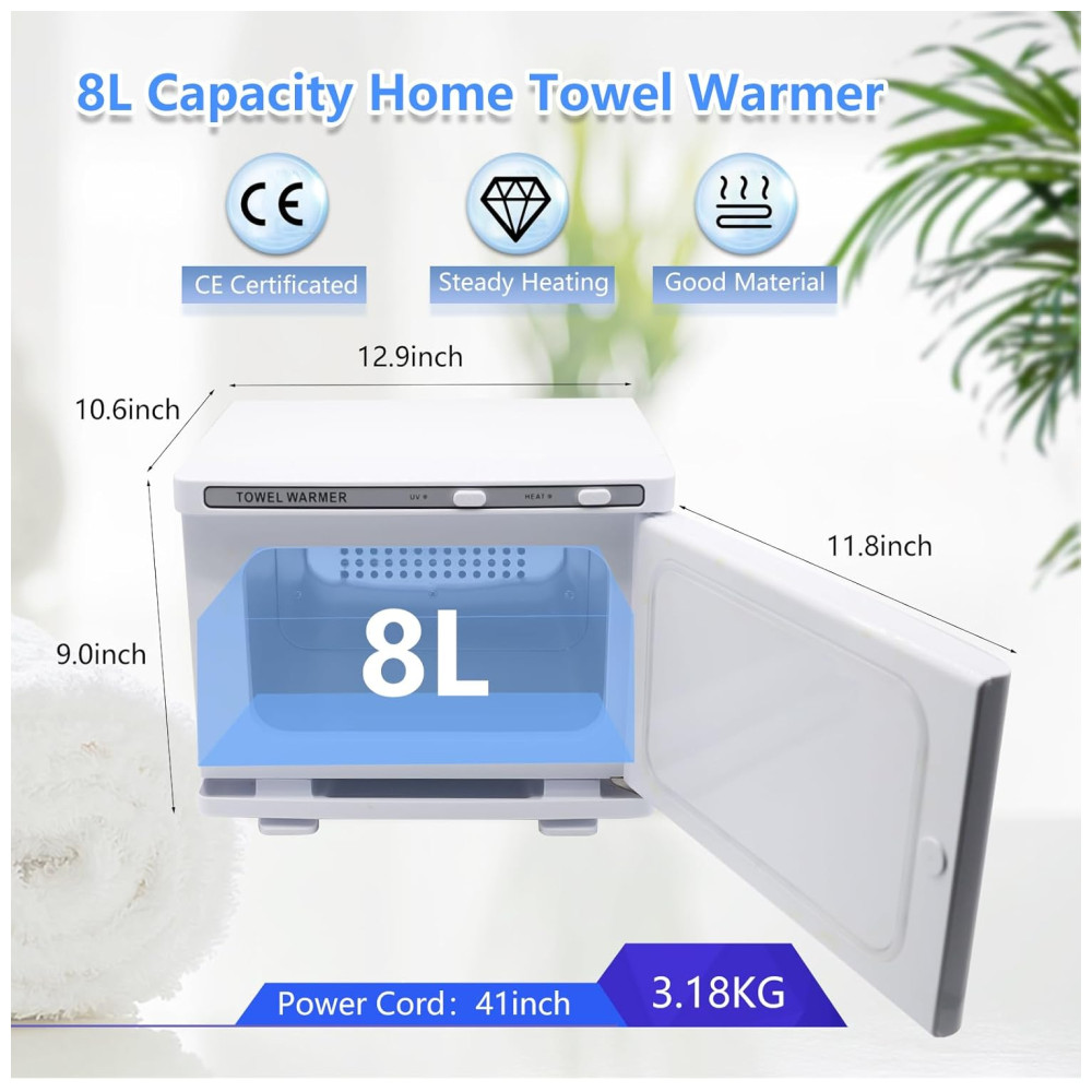 Aquecedor de Toalhas 8L Ideal para Salões de Beleza 110V JXSDLIY Branco - Imagem 4