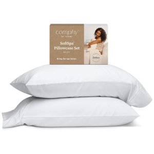 Conjunto de Fronhas Tamanho Queen 2Un Fronhas de Qualidade de Hotel Super Macias Coop Home Goods PCR-125-4 Branca