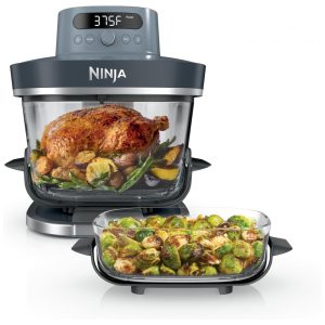Ninja Crispi Pro Fritadeira de Ar 6-em-1 em Vidro com Tampas Armazenamento 232°C AS101CY 110V