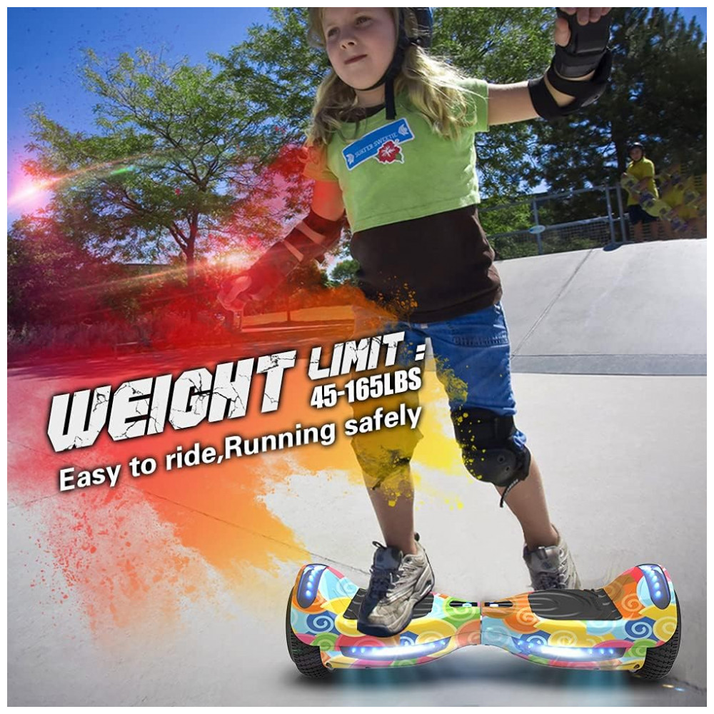Hoverboard Certified HS2.01 com Rodas de LED, Bluetooth e Design Estiloso de Concha do Mar - Imagem 3