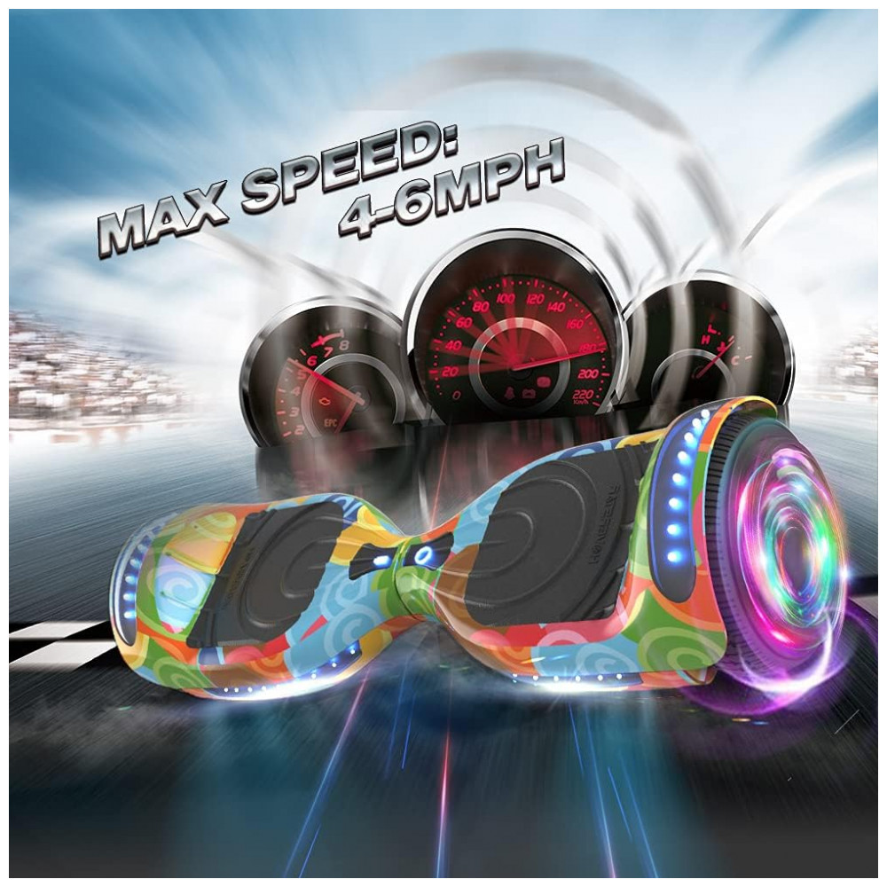 Hoverboard Certified HS2.01 com Rodas de LED, Bluetooth e Design Estiloso de Concha do Mar - Imagem 5