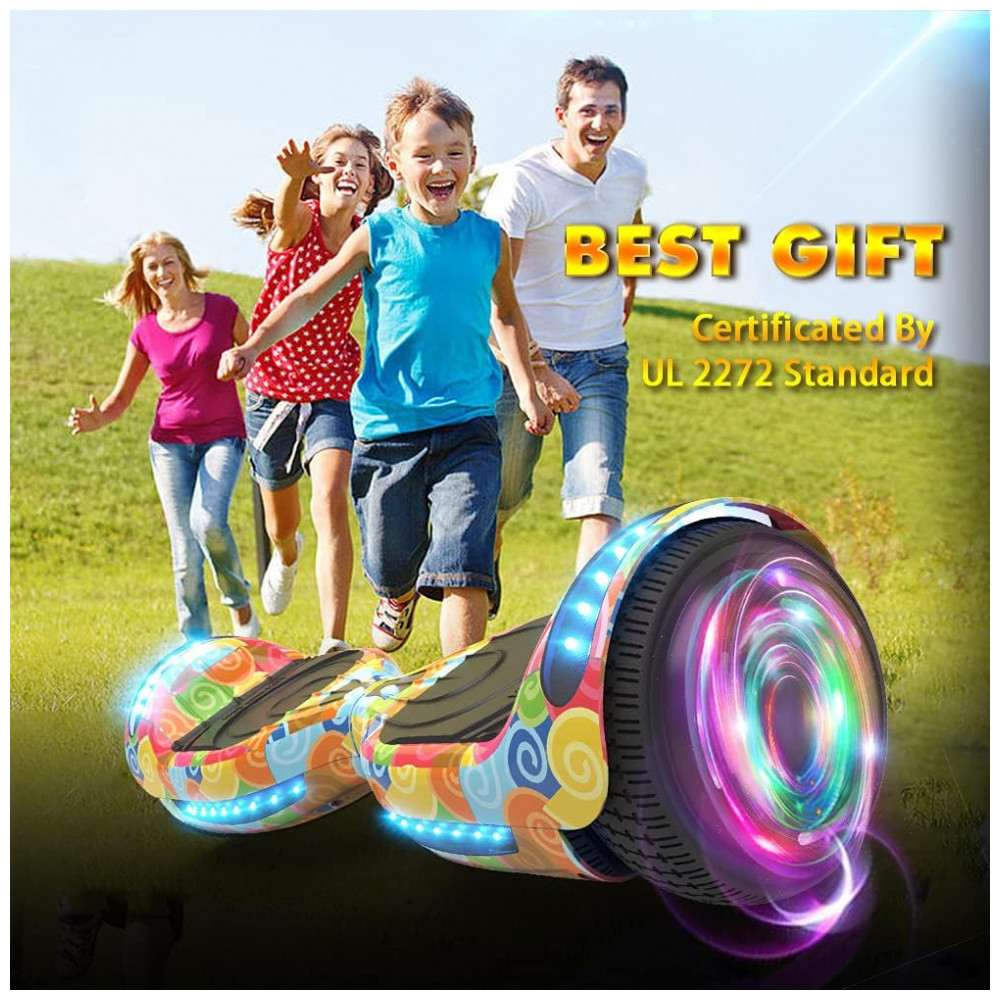 Hoverboard Certified HS2.01 com Rodas de LED, Bluetooth e Design Estiloso de Concha do Mar - Imagem 6