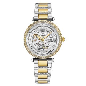 Relógio Feminino Stuhrling Si Legacy 4023.3 Automático 38mm Prata e Dourado