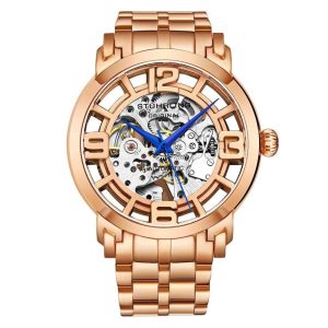 Relógio Masculino Stuhrling Winchester 3964 Automático 42mm Ouro Rosa