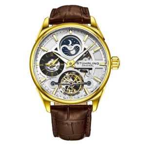 Relógio Masculino Stuhrling Special Reserve 3918 Automático 43mm Dourado