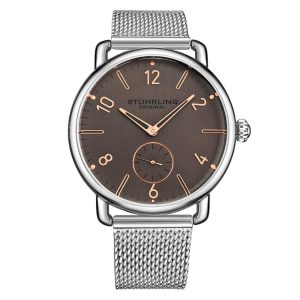 Relógio Masculino Stuhrling Jenson 3939 Quartzo 42mm Prata Clássico