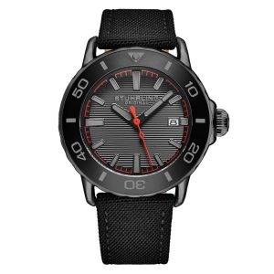 Relógio Voyager 4049 44mm com Mostrador Alça e Moldura Pretos Stuhrling.