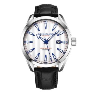 Relógio Masculino Stuhrling Forte 3953 Quartzo 42mm Preto e Prata