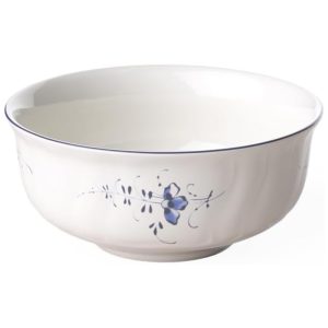 Tigela Estilo Clássico com Capacidade de 400mL Material de Porcelana Premium e Formato Redondo Villeroy Boch Branca e Azul