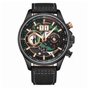 Relógio Masculino Stuhrling 923 Quartzo 45mm com Cronógrafo Preto