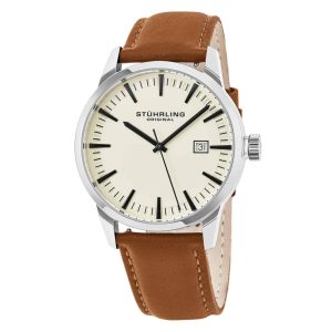 Relógio Masculino Stuhrling Ascot 555 Quartzo 42mm Marrom Clássico