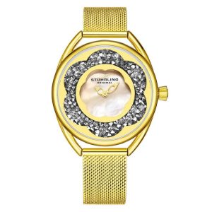 Relógio Feminino Stuhrling Lily 995M Quartzo 38mm Dourado Clássico