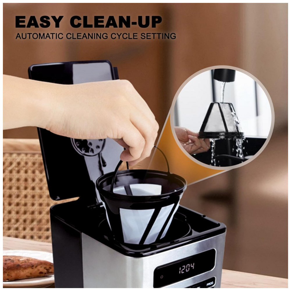 Cafeteira Programável de 12 xícaras, Filtro de Café Drip Regular e Forte, 14 xícaras e Configuração para Café Gelado, Timer 24h, REVOTRA - Imagem 8