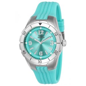 Relógio Feminino Invicta Angel Halo 38mm Azul Claro 24124