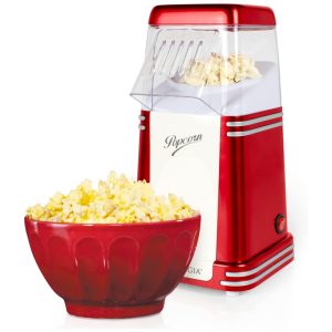 Pipoqueira Elétrica Faz até 8 Xicaras sem Óleo com Colher Medidora Nostalgia 110V Vermelha