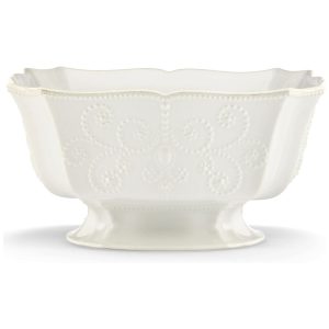 Tigela em Estilo Elegante com Capacidade de 3.5L Material de Cerâmica e Formato Quadrado LENOX 830291 Branca