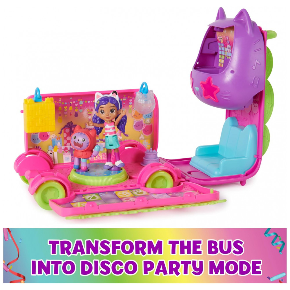 Ônibus de Festa da Gabby's Dollhouse, Playset Transformável com Boneca DJ Gabby Catnip e Acessórios de Casa de Bonecas, Brinquedos para Crianças - Imagem 6