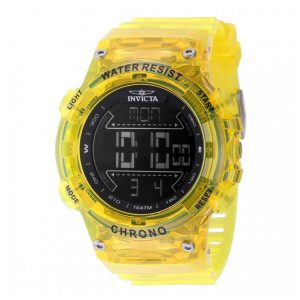 Relógio Masculino Digital Invicta Racing 52mm Transparente Amarelo 49044