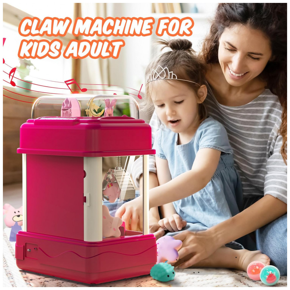 Máquina de Garra Skirfy Castle Unicorn 15” Luzes Sons Dispensador Brinquedos Doces Presente Meninas - Imagem 4