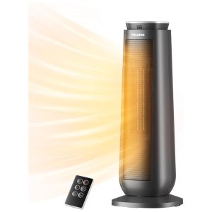 Aquecedor Elétrico de Torre em Cerâmica com Controle Remoto e Temporizador 1500W 110V PELONIS PTH15A4BGB Grafite