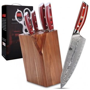 Conjunto de Facas com Bloco de Bancada 7 Peças WILDMOK Marrom