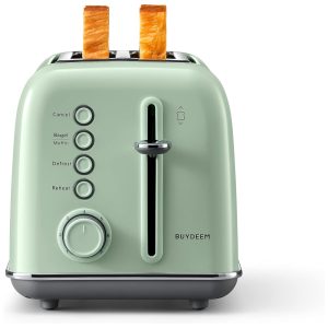 DT 620 Torradeira Elétrica de 2 Fatias com 6 Níveis de Tostagem 110v BUYDEEM Verde