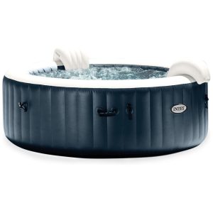 Spa Inflável Hidromassagem para 6 Pessoas com Apoios de Cabeça Intex 28431EP Preto