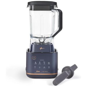 Liquidificador 21L com Jarro de Vidro Display LED e 8 Velocidades 1100W Oster Pro Series Azul Escuro