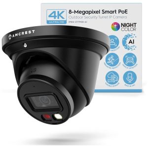 Câmera de Segurança Amcrest 4K com Microfone Embutido e Detecção de Pessoas