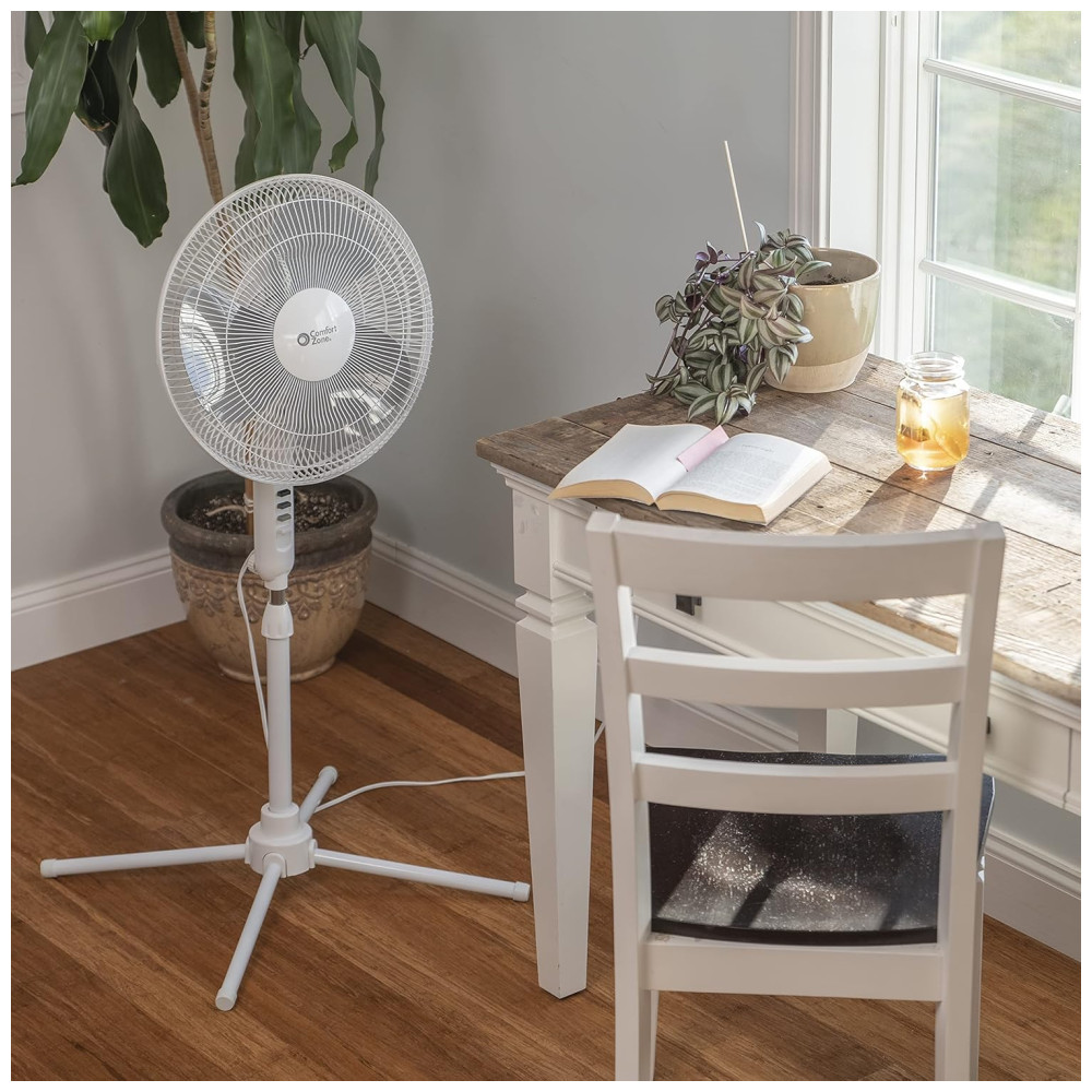 Ventilador de Coluna 3 Velocidades Ajustáveis 110V 47W COMFORT ZONE CZST161BTE Branco - Imagem 2