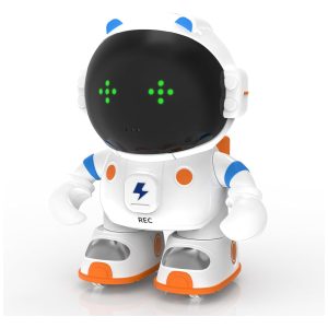 Mini Robô Espacial KaeKid para Crianças com Sensores de Toque Controle de Voz Reconhecimento de Fala Cante Dance Repita e Grave Brinquedo