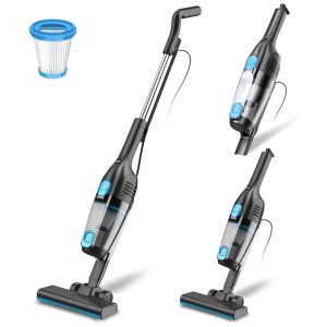 Aspirador de Pó Vertical com Fio 20Kpa de Sucção Potente Filtro HEPA Leve e Versátil Ideal para Pêlos de Animais e Pisos DifíceisVazone