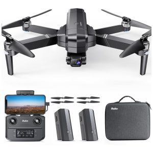 Drone com Câmera 4K Transmissão HD 3000 Metros 2 Baterias RUKO F11 GIM2 Cinza