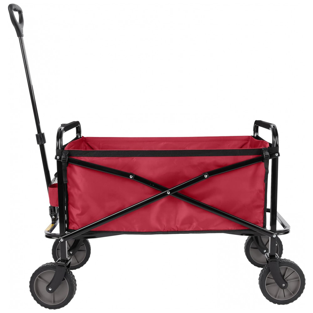 Carrinho Dobrável para Camping e Jardim Capacidade 120kg Vermelho - Imagem 2