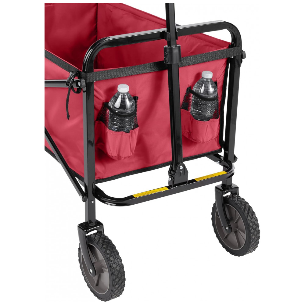 Carrinho Dobrável para Camping e Jardim Capacidade 120kg Vermelho - Imagem 4